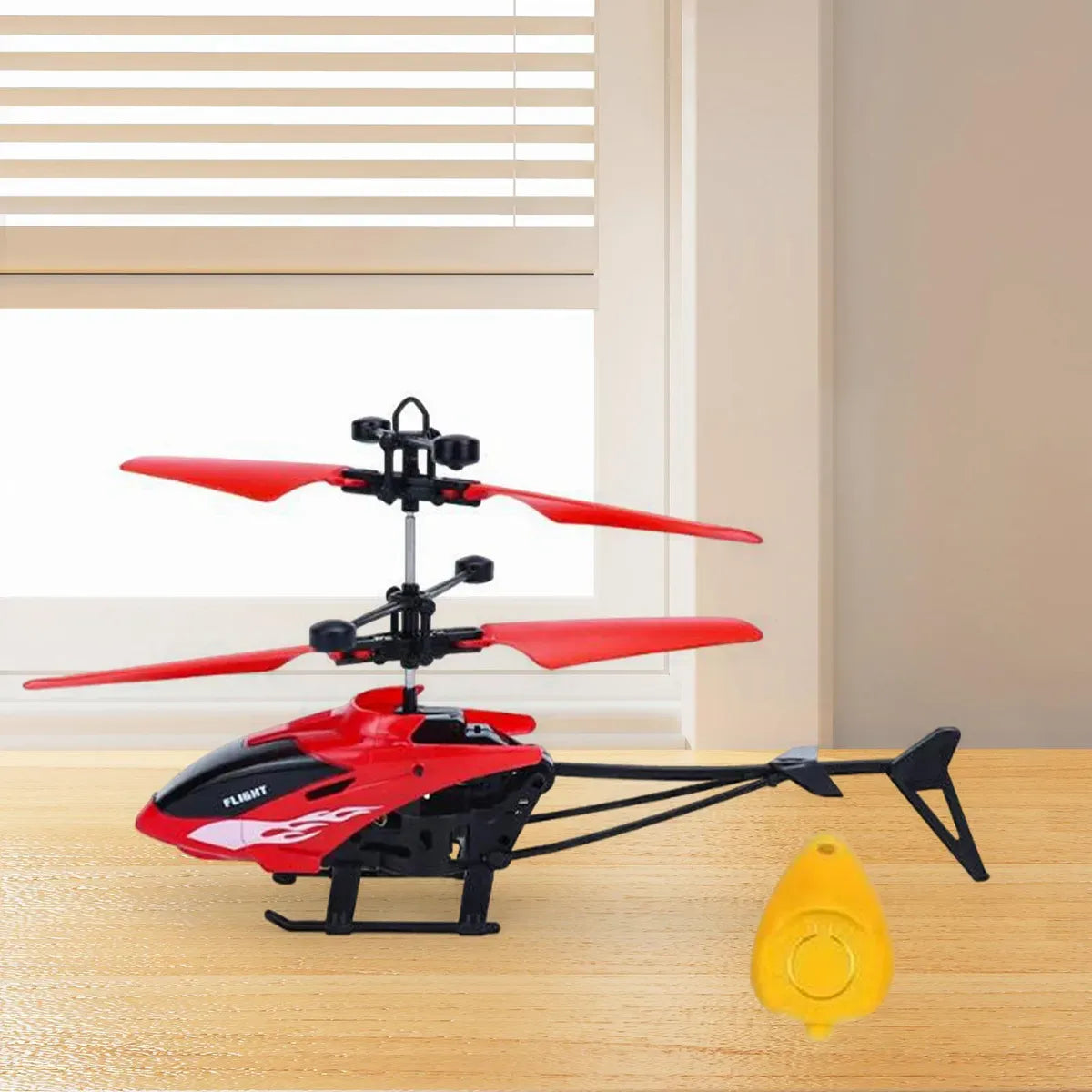 Helicóptero Controle Remoto E Sensor Mini Drone Recarregável Amarelo