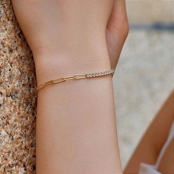 Pulseira Minimalista Riviera com Elos