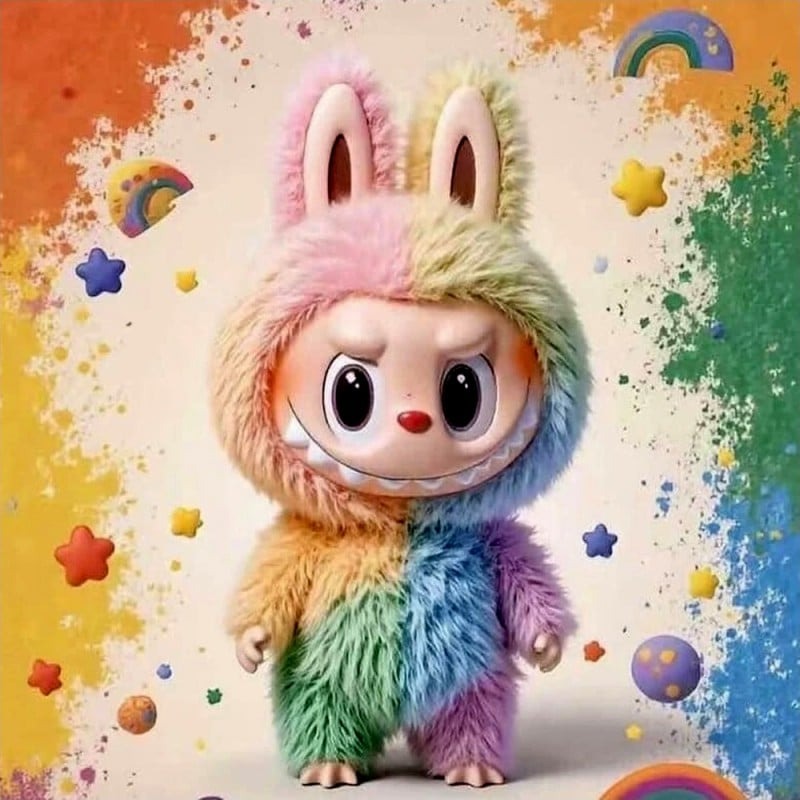 Peluche Labubu – Rainbow