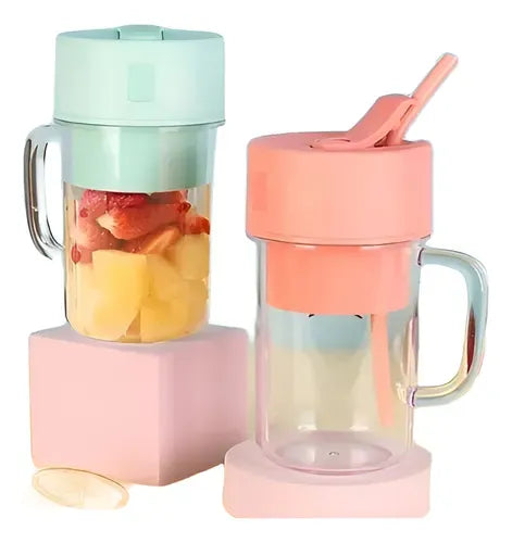 Licuadora Portátil de Gran Capacidad – Mini Exprimidor Rosa