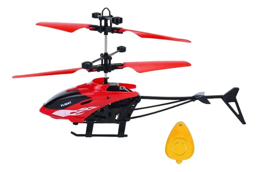 Helicóptero Controle Remoto E Sensor Mini Drone Recarregável Amarelo